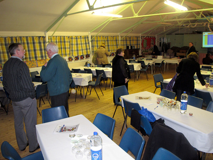 Setting the scene - the Hall is prepared for this Quiz Night event